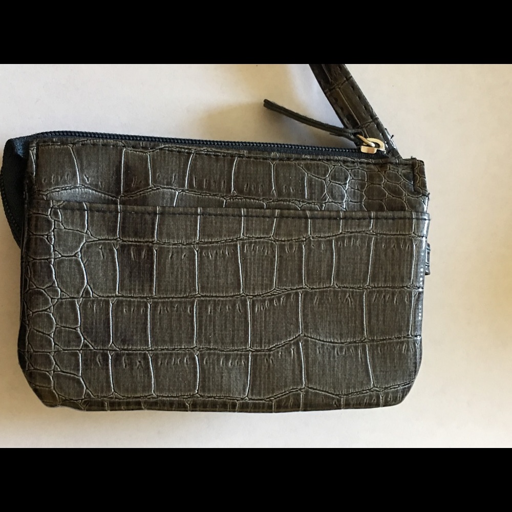 Faux Alligator Wristlet